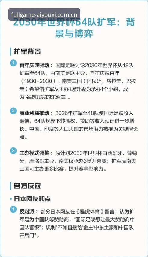3大关键信号预示2030世界杯第12次扩军——66队格局对中国足球意味着什么